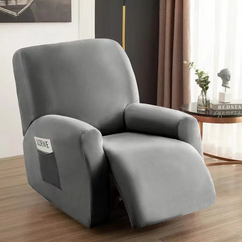 Housse Canapé Velours Élastique FOXVEL Medium grey-Chivas Regal single seat