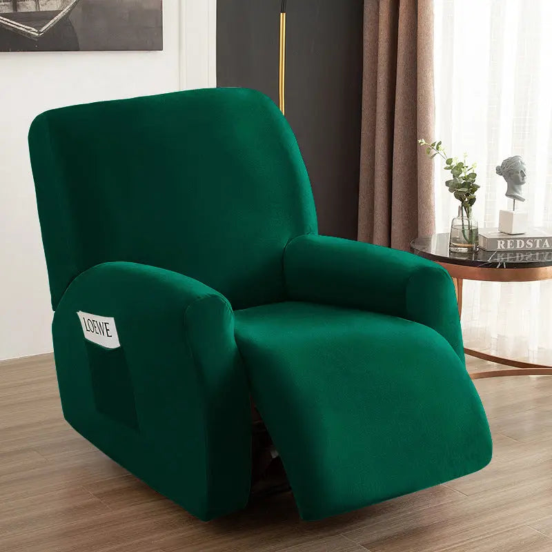 Housse Canapé Velours Élastique FOXVEL Green-Chivas Regal single seat