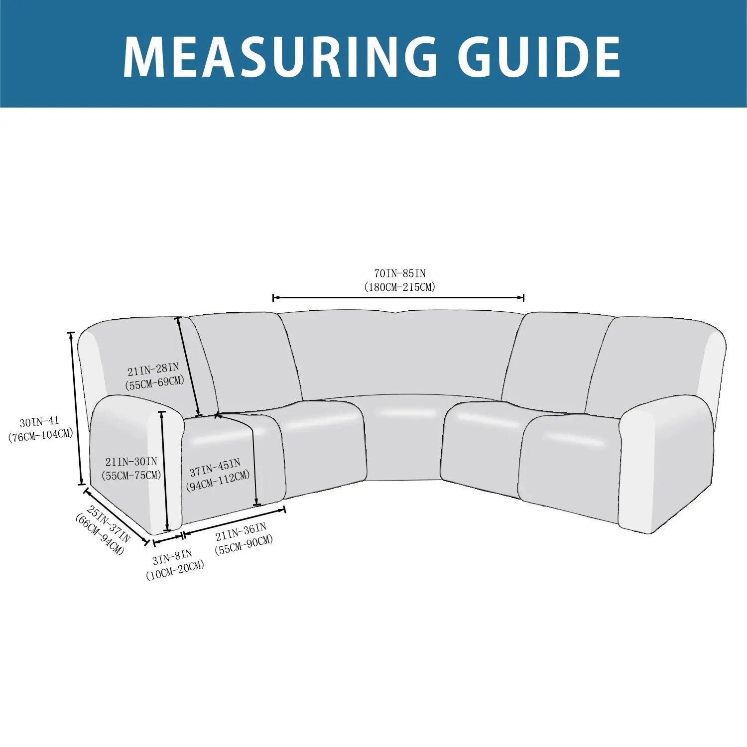 Housse Canapé d'Angle 5 Places COUVSOFT Housse de France