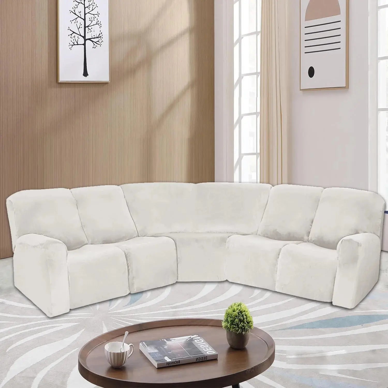 Housse Canapé d'Angle 5 Places COUVSOFT Housse de France