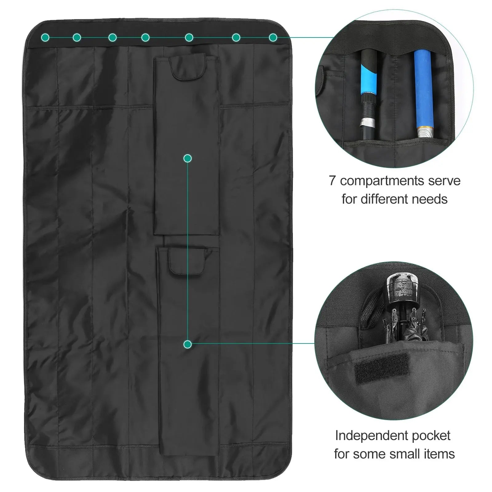Housse Canne Pêche Nylon Pliable XELIN Housse de France