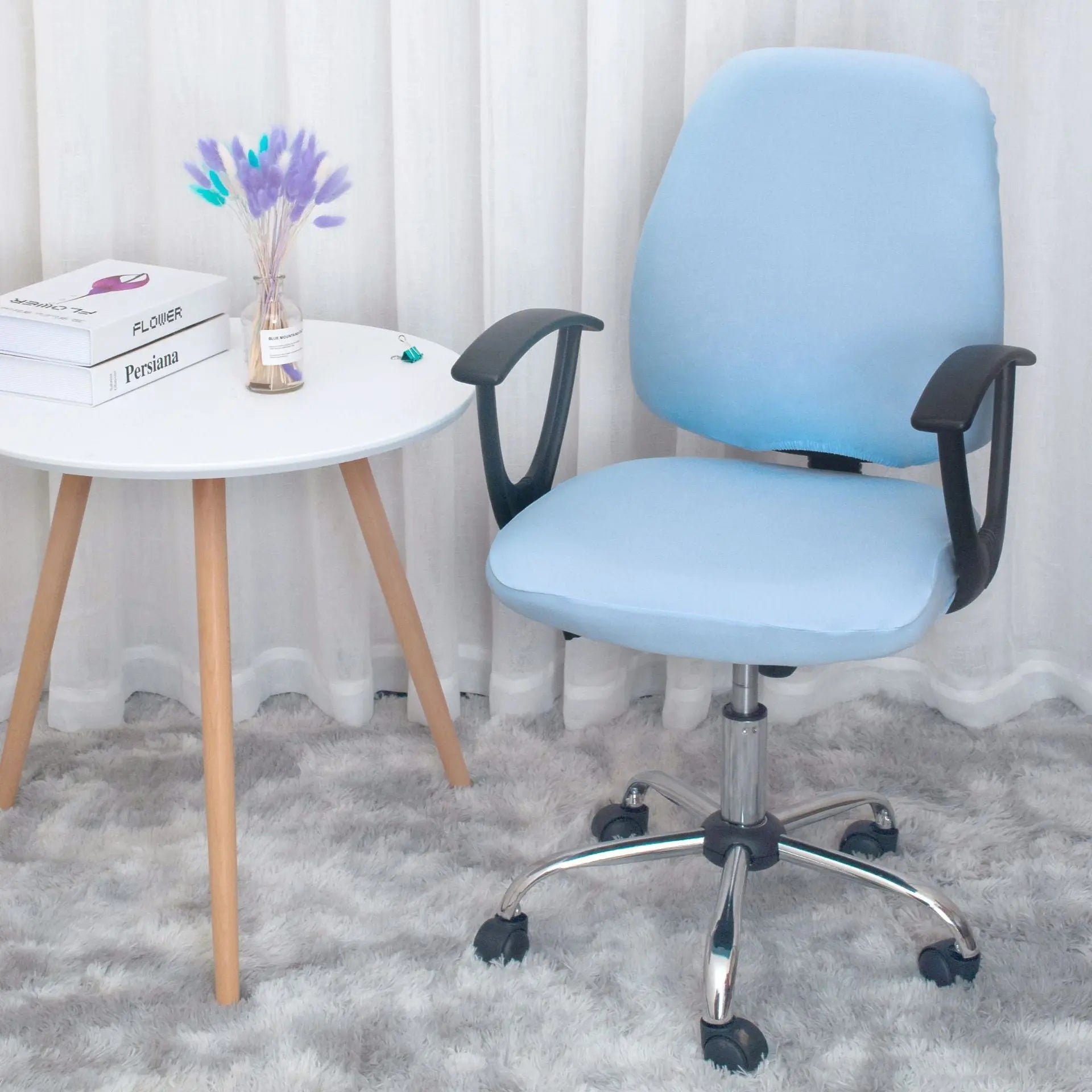 Housse Chaise Élastique ARENO Lake Blue-Free Size