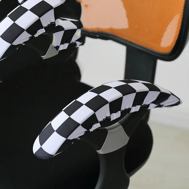 Housse Chaise Elastique GENRIX Black and white grid