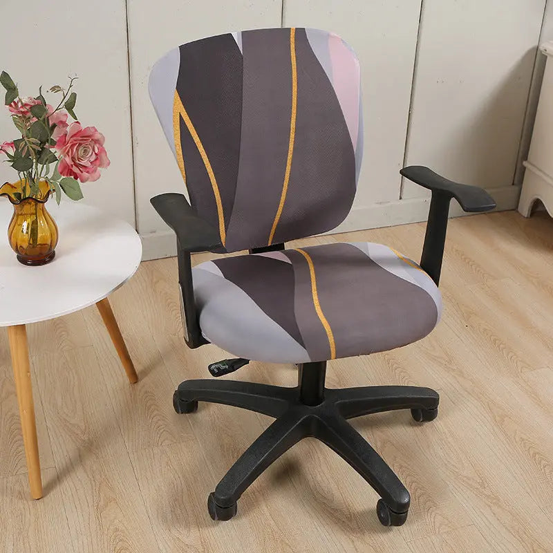 Housse Chaise Moderne SWIRL Classic Ripple-Split Chair Cover