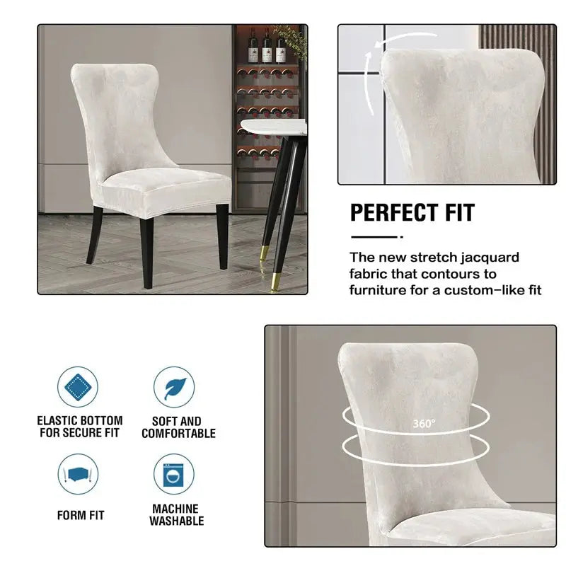 Housse Chaise Velours Doux YUKANA Housse de France