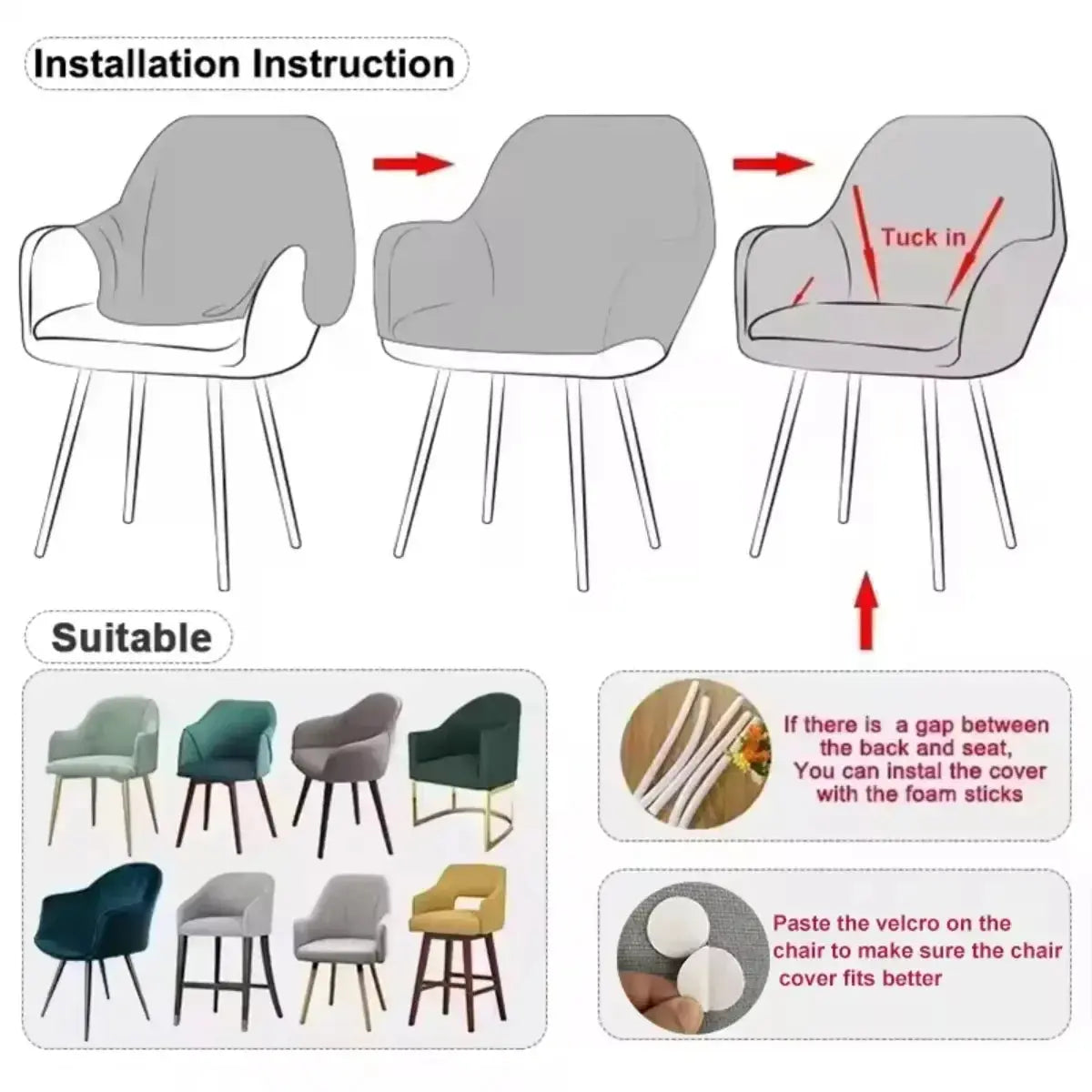 Housse Chaise Velours Extensible VELINA Housse de France