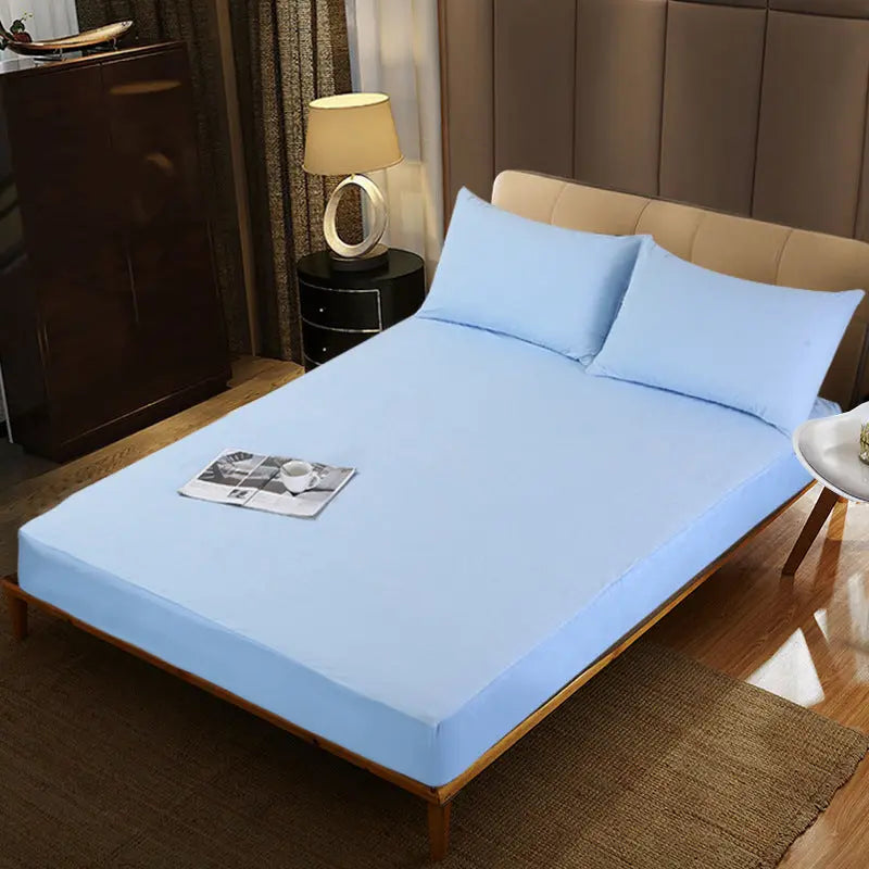 Housse De Matelas Polyester Coton BLISSY Blue-120x200+30cm