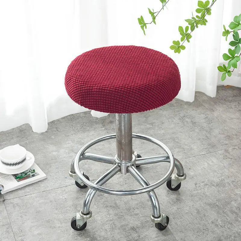 Housse De Tabouret Flanelle Moderne SOFRIA Wine Red-Regular