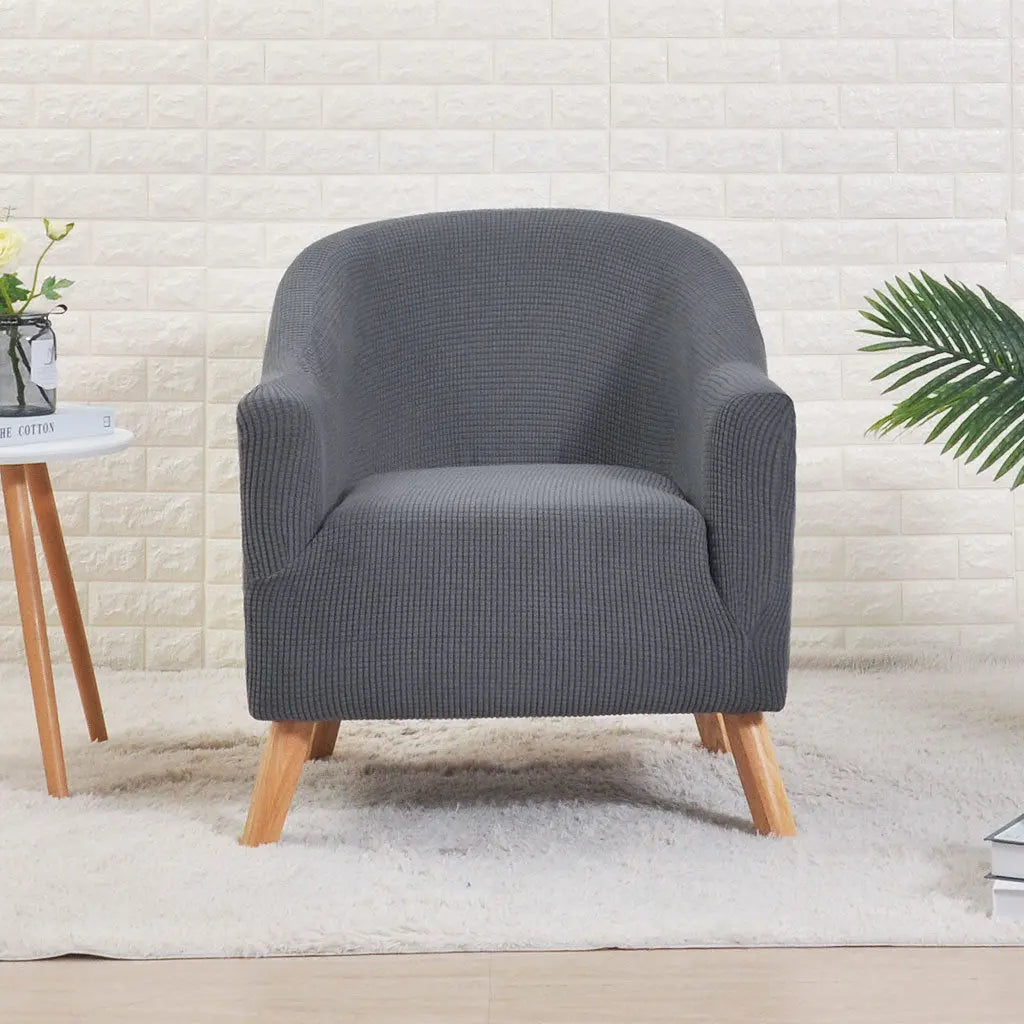 Housse Fauteuil Cabriolet Moderne SILINA Dark Gray Corn-Round Sofa Cover