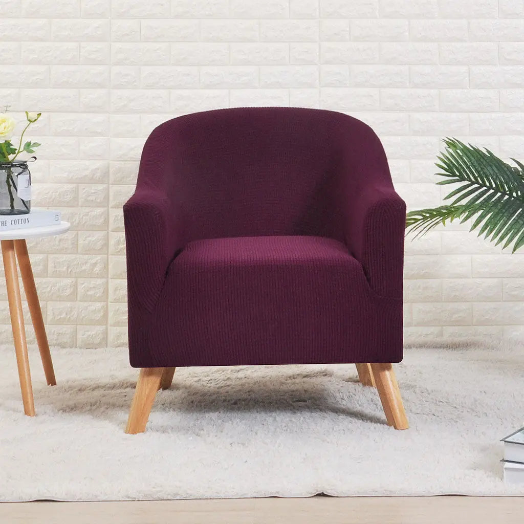 Housse Fauteuil Cabriolet Moderne SILINA Charm Mauve Jade Rice Grains-Round Sofa Cover