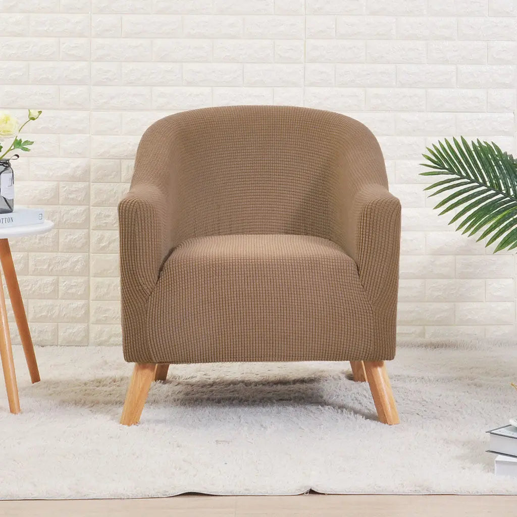 Housse Fauteuil Cabriolet Moderne SILINA Chocolate Corn-Round Sofa Cover