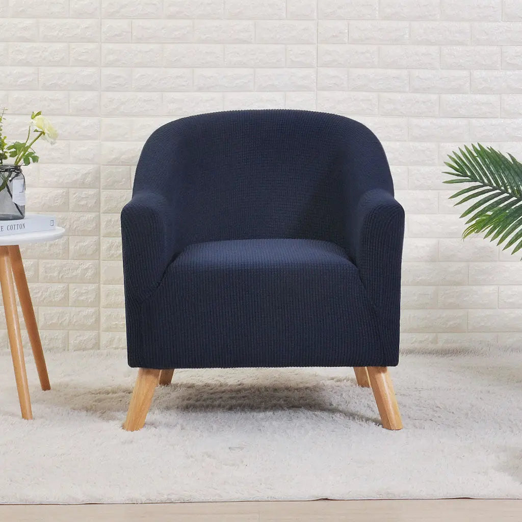 Housse Fauteuil Cabriolet Moderne SILINA Deep Blue Corn-Round Sofa Cover
