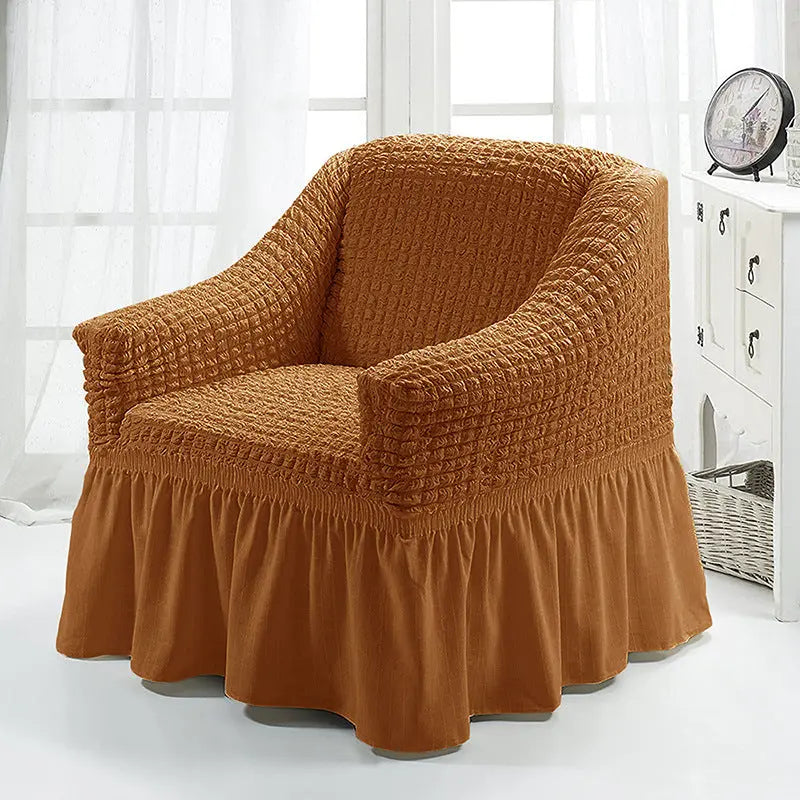 Housse Fauteuil Cabriolet Polyester ARVONA Plain mustard yellow-Single S 90to140CM