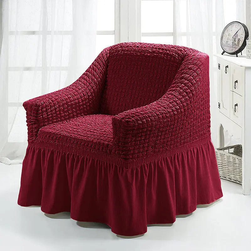 Housse Fauteuil Cabriolet Polyester ARVONA Monochrome wine red-Single S 90to140CM