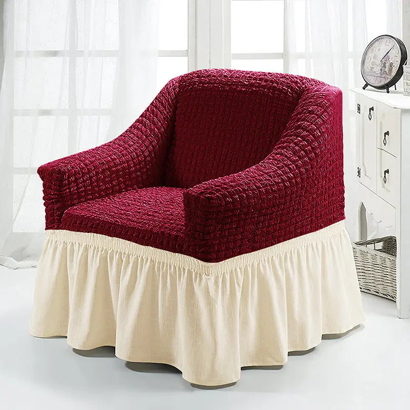 Housse Fauteuil Cabriolet Polyester ARVONA Wine red wax white double spel-Single S 90to140CM