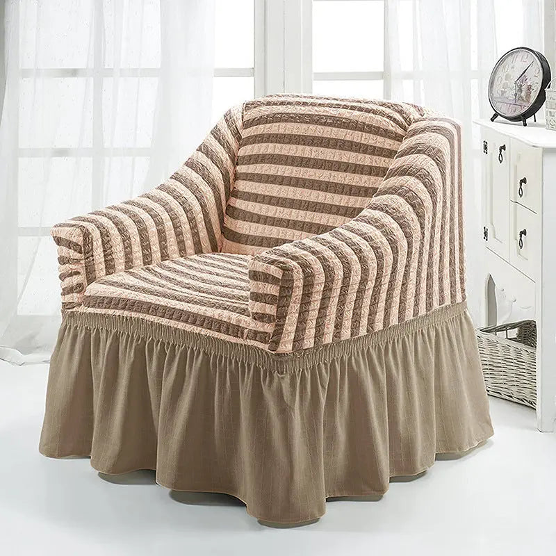 Housse Fauteuil Cabriolet Polyester CALIMA Twocolor coffee-Single S 90to140CM