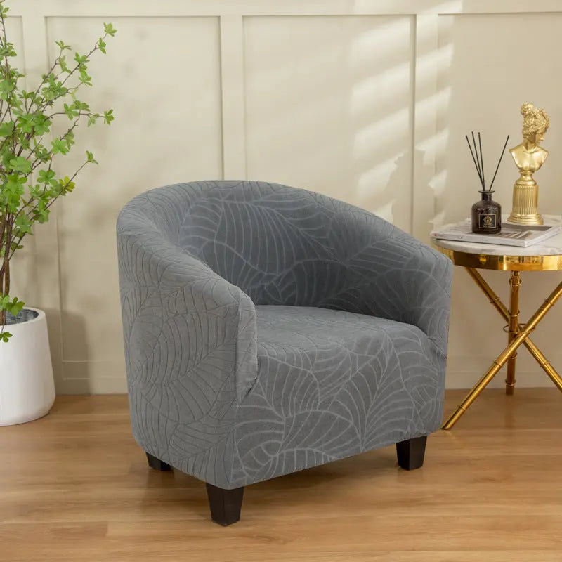 Housse Fauteuil Jacquard EMERALD Dark Gray-Semicircle Regular Size