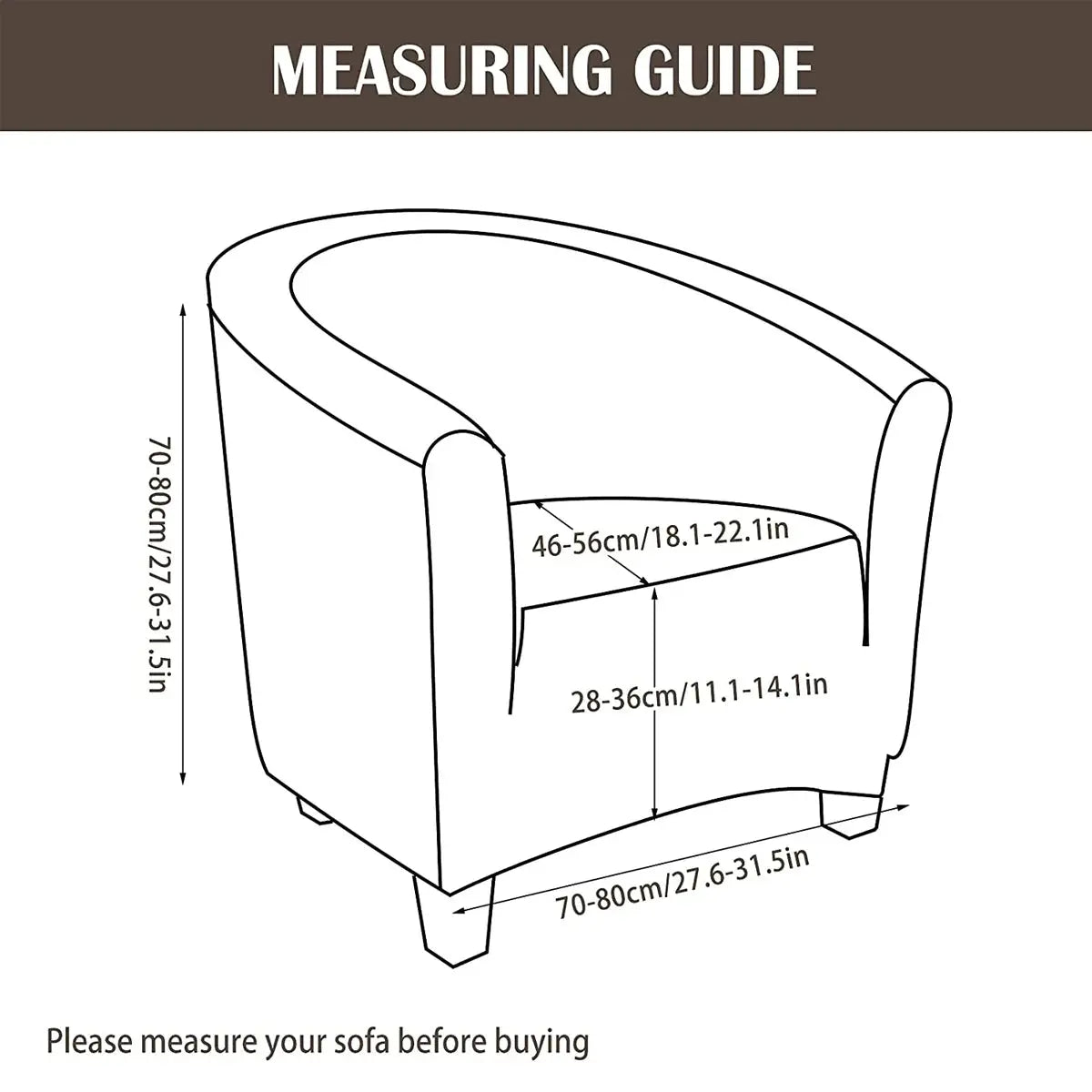 Housse Fauteuil Club Polyester Anti-Dérapante LUMIRO Housse de France