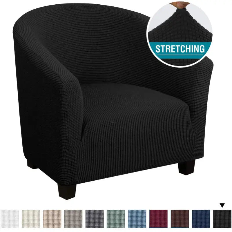 Housse Fauteuil Stretch PINELEX Black-Card seat sofa