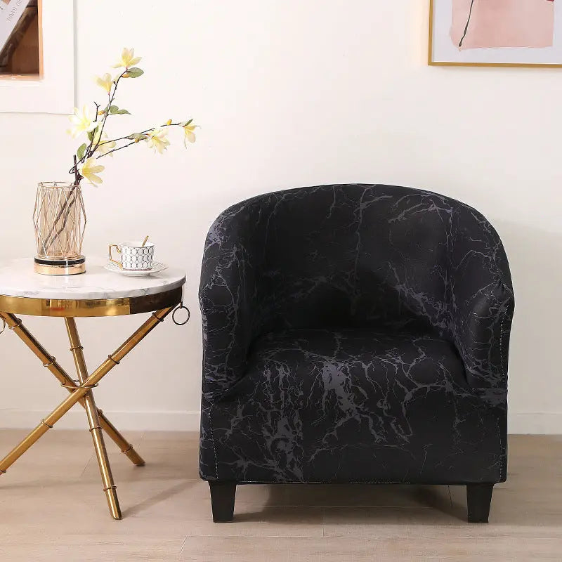 Housse Fauteuil Moderne Sofax Black Stone-Semicircle Single 65 90cm