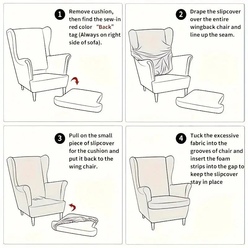 Housse Fauteuil Oreilles Velours VELORA Housse de France