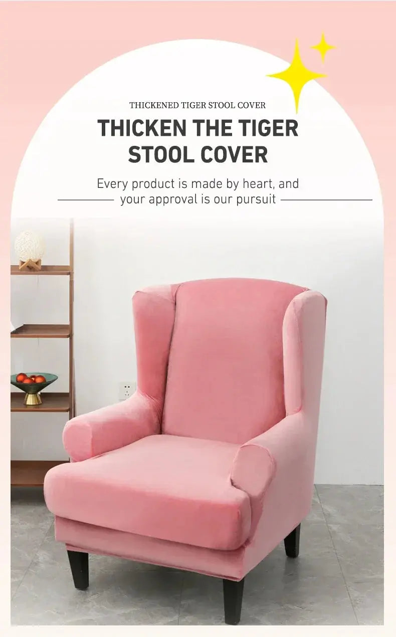 Housse Fauteuil Oreilles Velours VELORA Housse de France