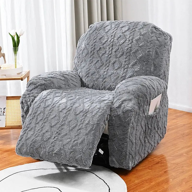 Housse Fauteuil Relax Moderne ALINE Light Gray-Single 1 Set Common Style