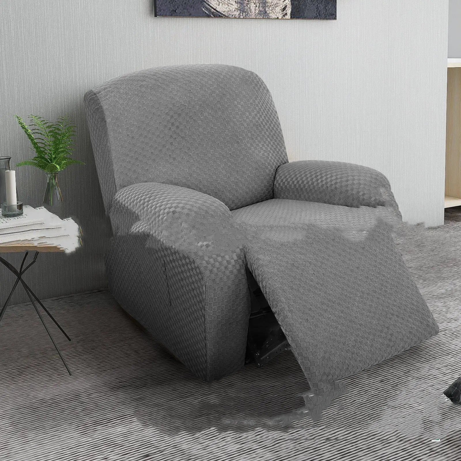 Housse Fauteuil Relax Moderne INICIO Light Gray-Single Seat