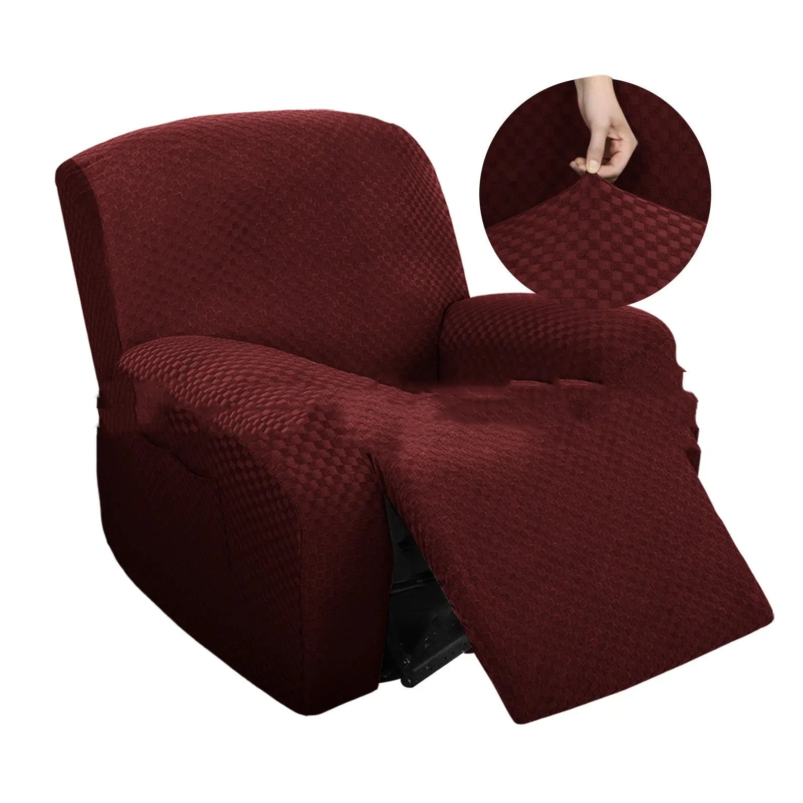 Housse Fauteuil Relax Moderne INICIO Wine Red-Single Seat