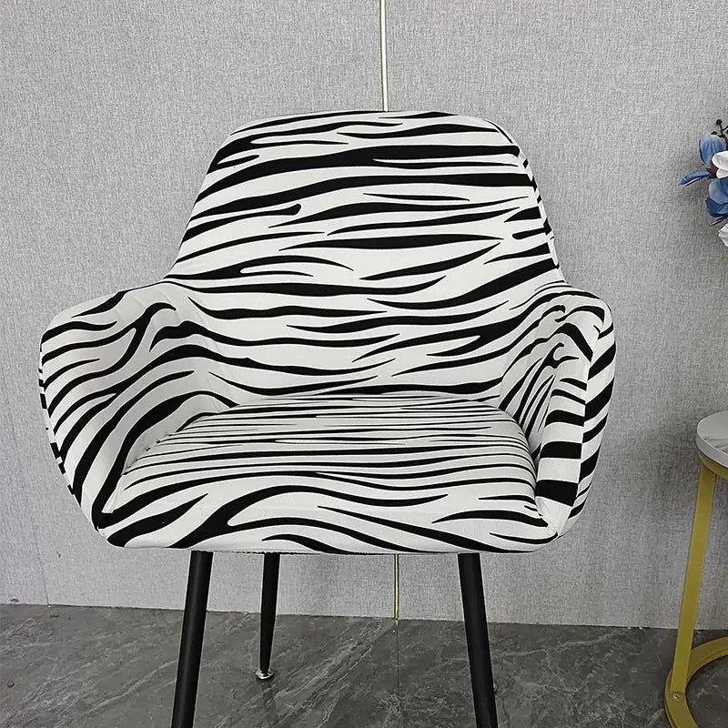 Housse Chaise Moderne POINS Zebra-F36 50