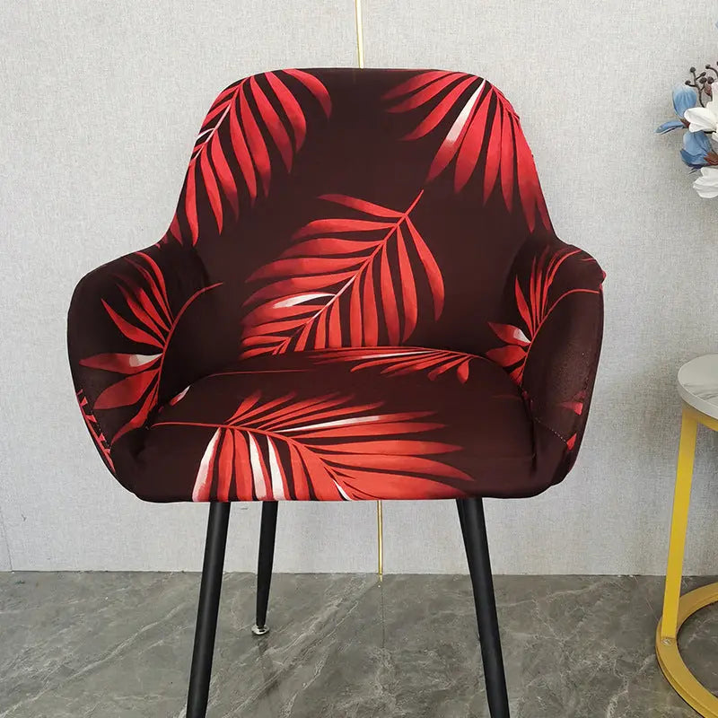 Housse Chaise Moderne POINS Red Leaves-F36 50