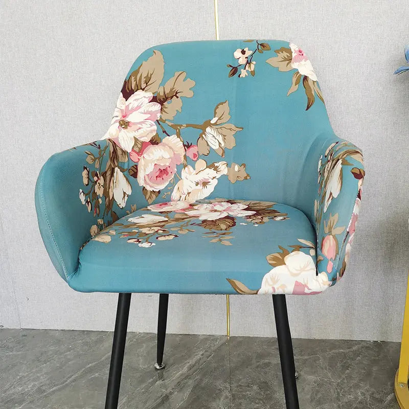 Housse Chaise Moderne POINS Flower Sea-F36 50