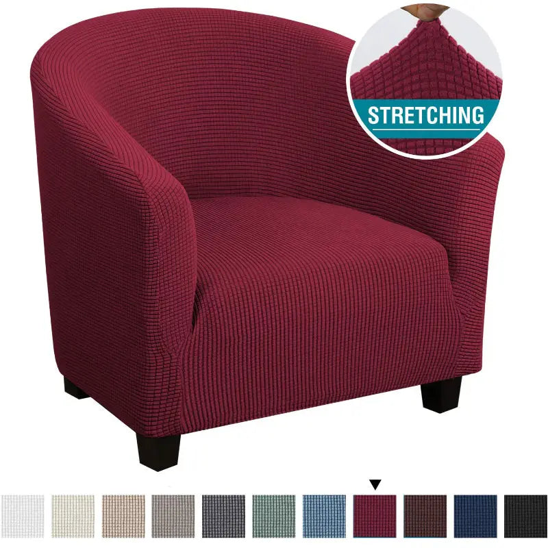 Housse Fauteuil Stretch Bella Wine Red-Card seat sofa