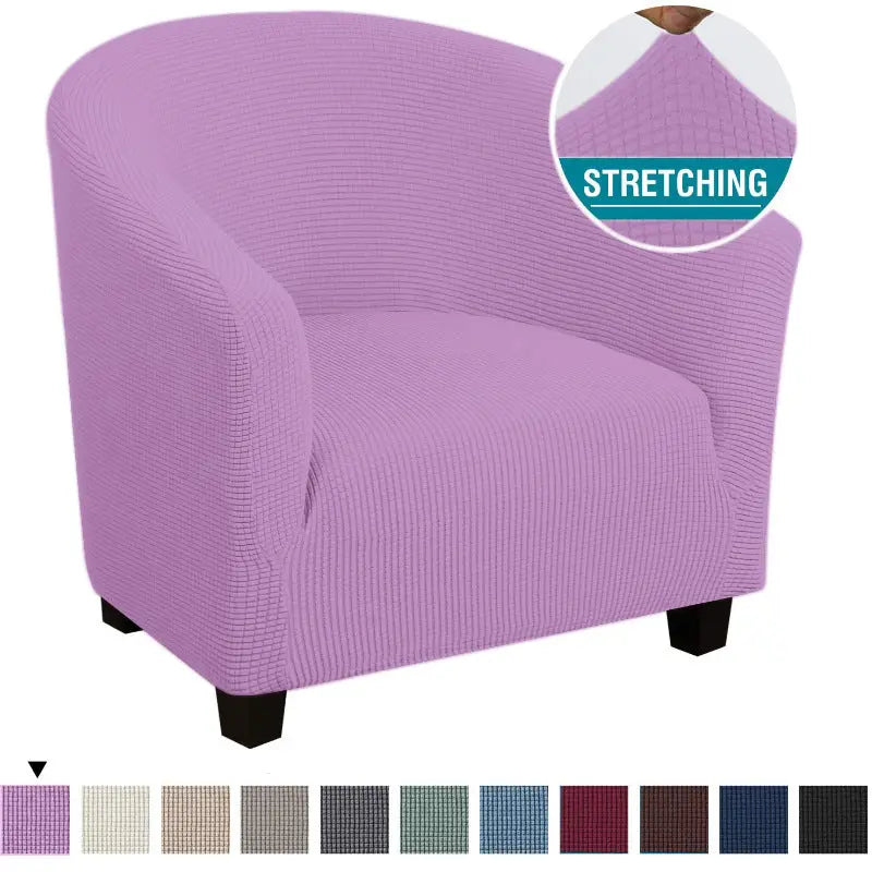 Housse Fauteuil Stretch Bella Light Purple-Card seat sofa