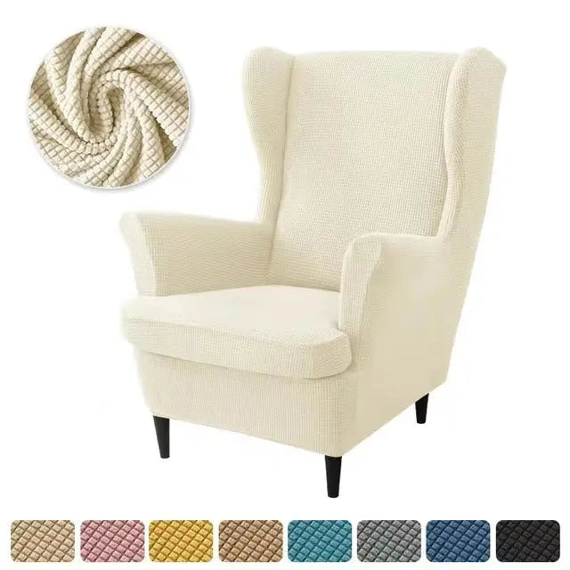 Housse Fauteuil Élastique TIGO Beige-2PCS SET