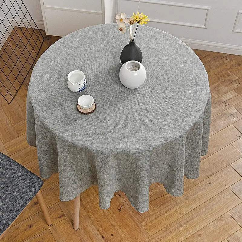 Housse Mange Debout Pastoral Blend **SOFENA** Light Gray Blue-Circular Diameter 160cm