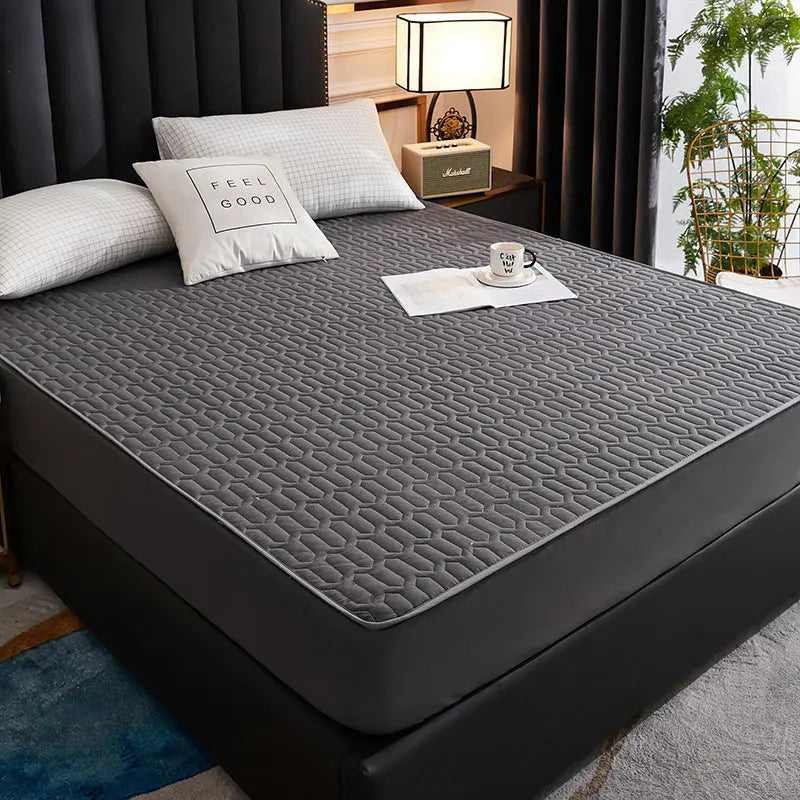 Housse Matelas Coton Quilted AMARI Black-200x220cm