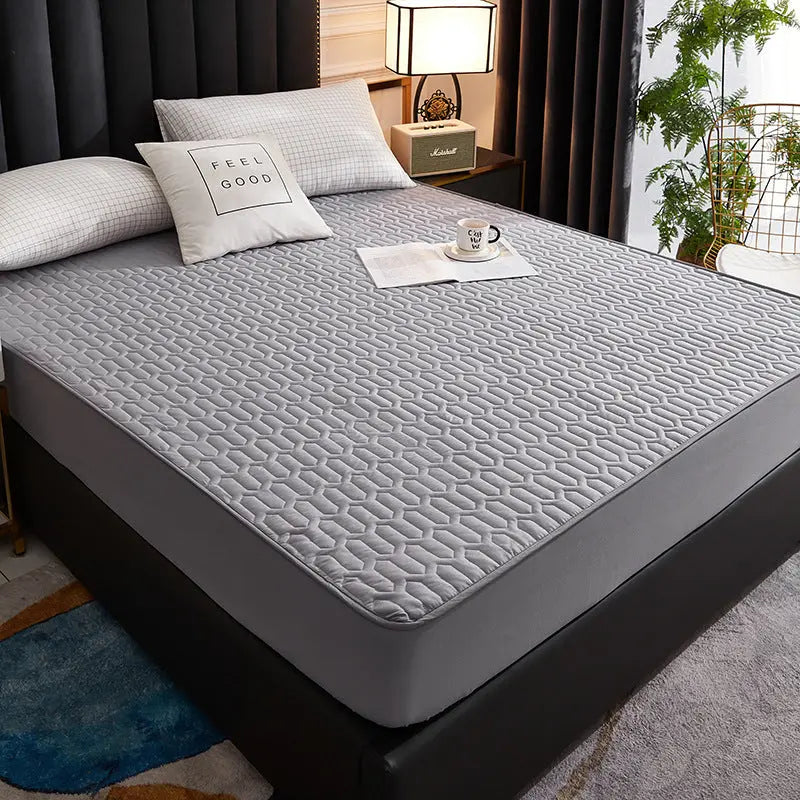Housse Matelas Coton Quilted AMARI Grey-180x200cm