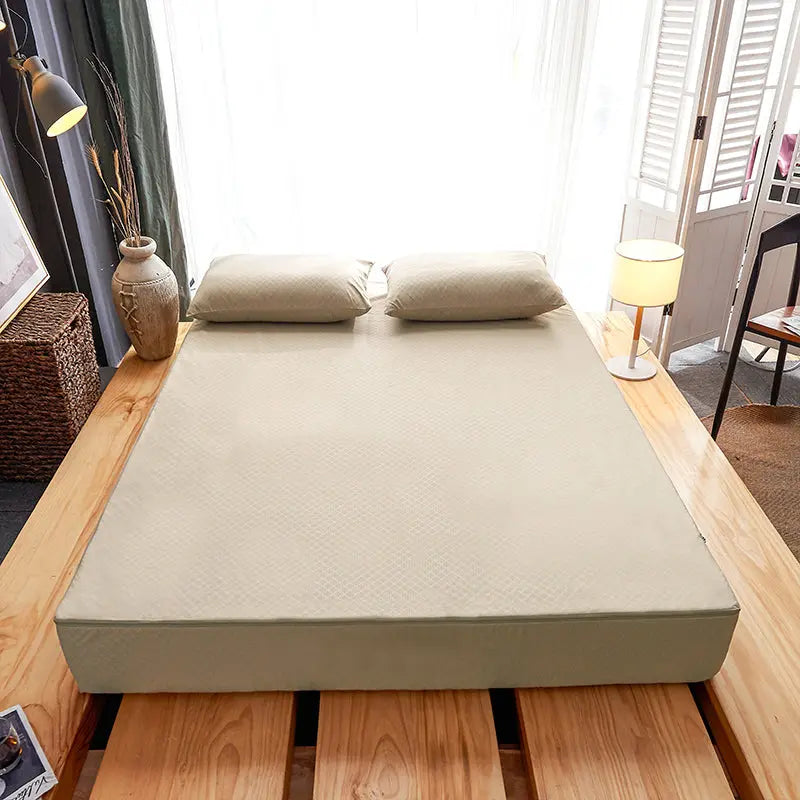 Housse Matelas Imperméable POLLUX Khaki-120x200x15