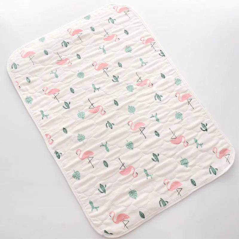 Housse Matelas Langer Coton Antidérapant BABLOX Flamingo-50x70cm