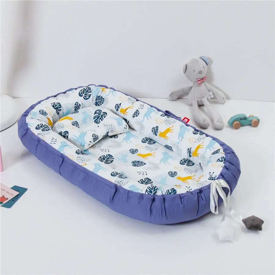 Housse Matelas à Langer Coton Pliable BIONYX Blue plantain