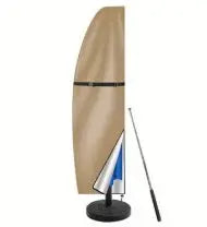 Housse Parasol Déporté Oxford SOLARO 265x 50cm-Khaki 210D