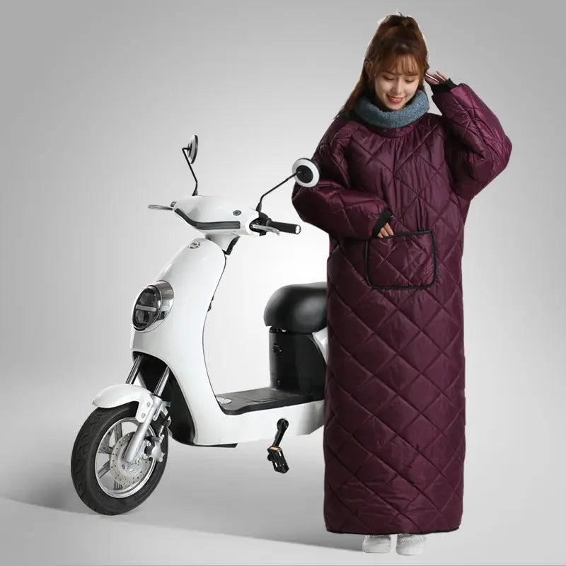 Housse Pour Moto Imperméable ZILARO Wine Red-L size plus handle and hat