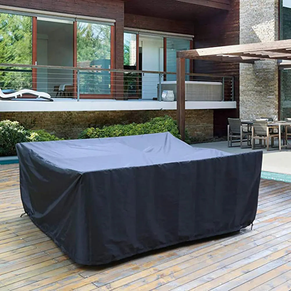 Housse Pour Table Jardin Imperméable PROTEKO Black-150X150X75cm