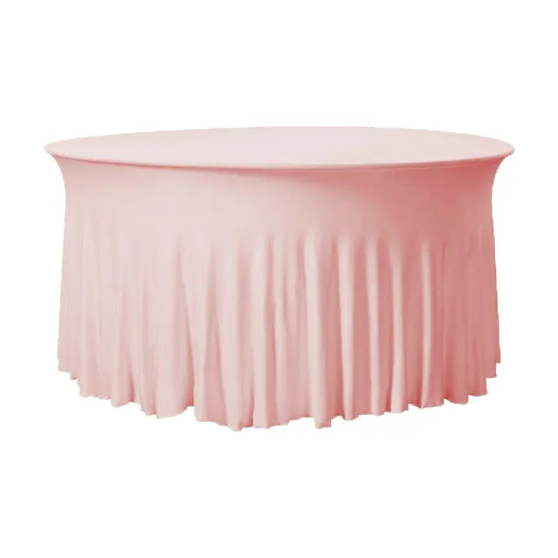 Housse Pour Table Ronde Élastique TWILIO Pink-150x75CM