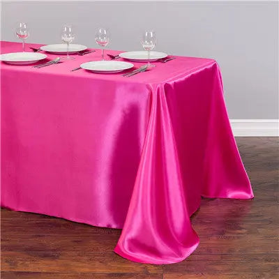 Housse Pour Table Satinée Événementielle SATINA Rose Red-145x250cm