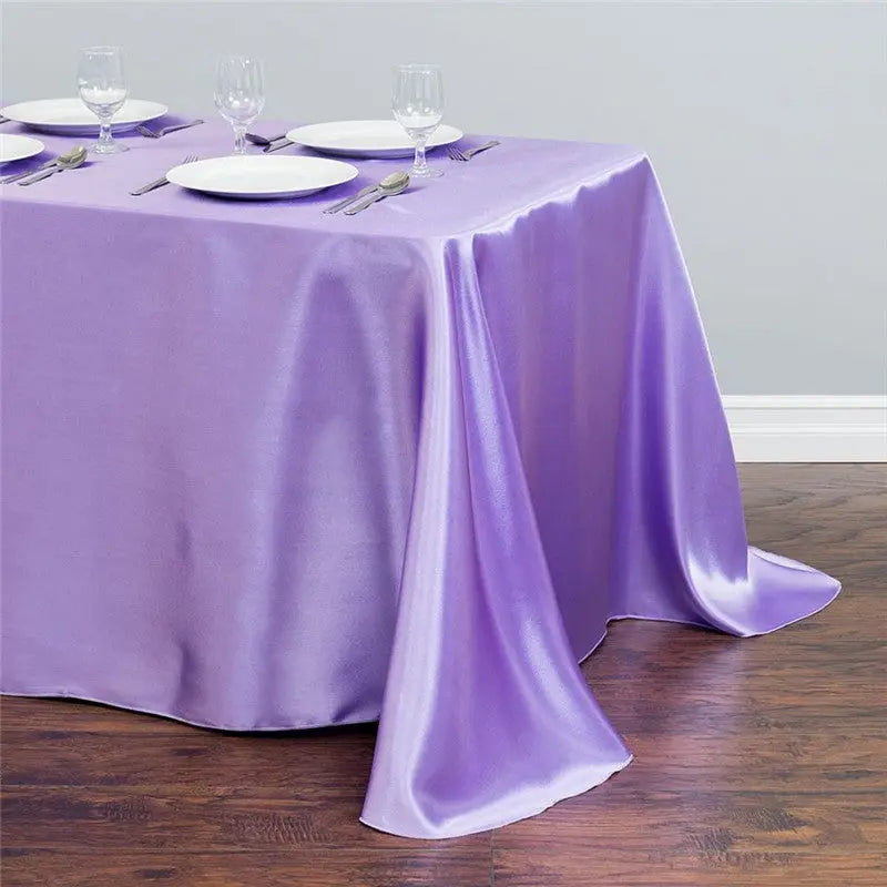 Housse Pour Table Satinée Événementielle SATINA Light Purple-145x250cm