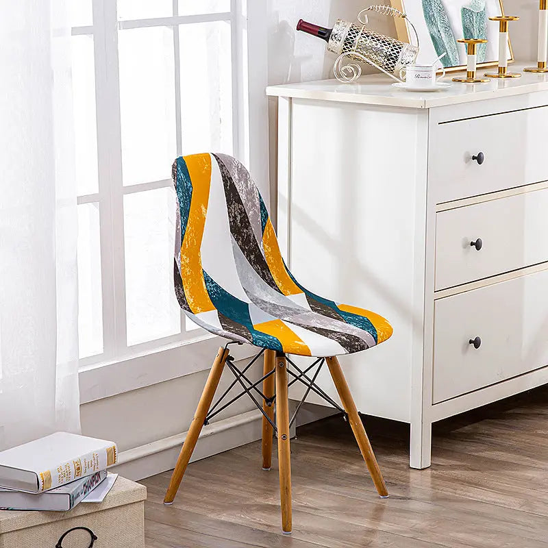 Housse Protection Chaise Moderne LYRIA Classic Geometry-Average Size Universal