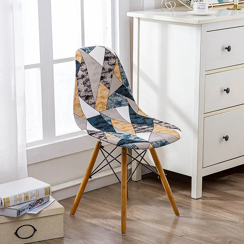 Housse Protection Chaise Moderne LYRIA Color Puzzle-Average Size Universal