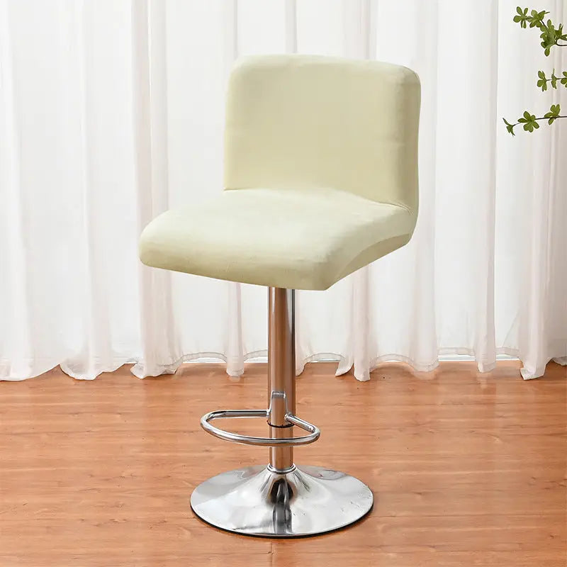 Housse Protection Chaise Velours SILFOX Beige-1pcs